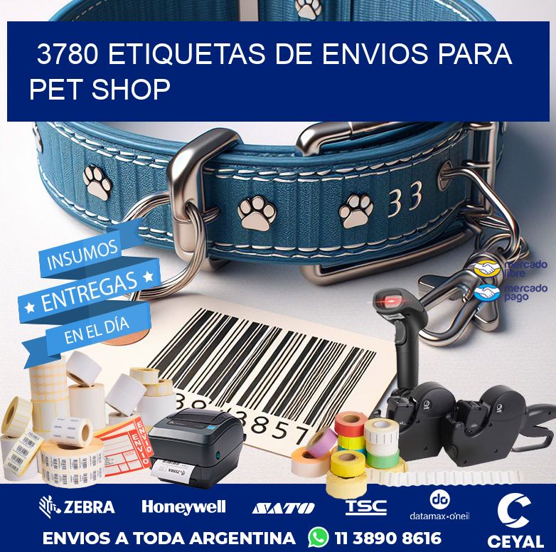 3780 ETIQUETAS DE ENVIOS PARA PET SHOP