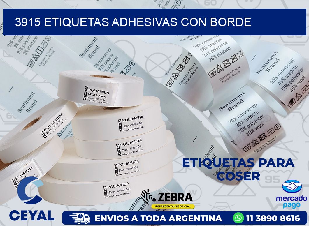 3915 ETIQUETAS ADHESIVAS CON BORDE