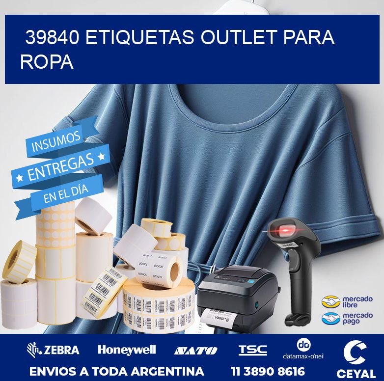 39840 ETIQUETAS OUTLET PARA ROPA