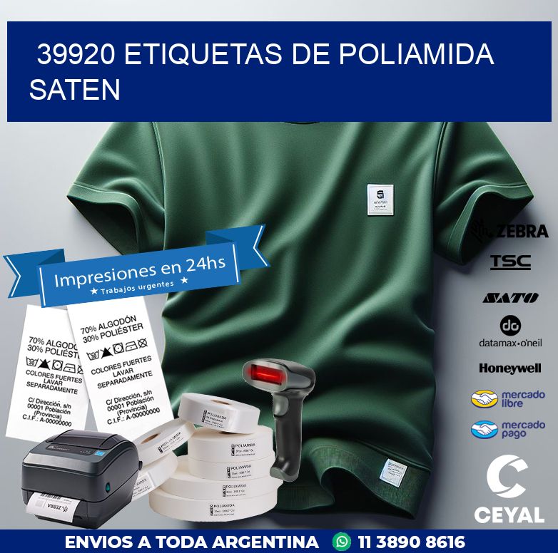 39920 ETIQUETAS DE POLIAMIDA SATEN