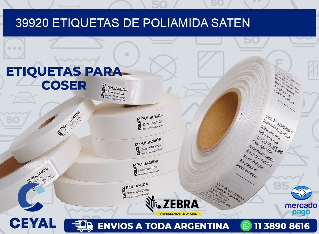 39920 ETIQUETAS DE POLIAMIDA SATEN