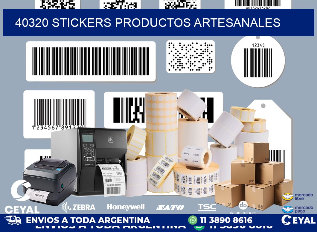 40320 stickers productos artesanales