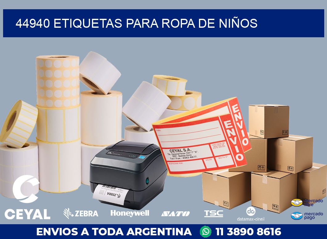 44940 ETIQUETAS PARA ROPA DE NIÑOS