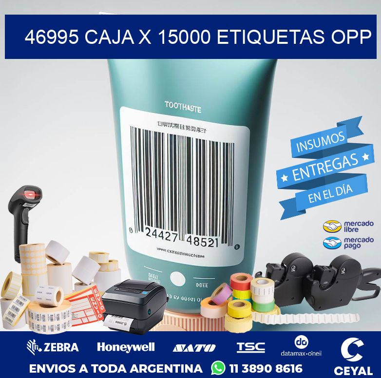 46995 CAJA X 15000 ETIQUETAS OPP
