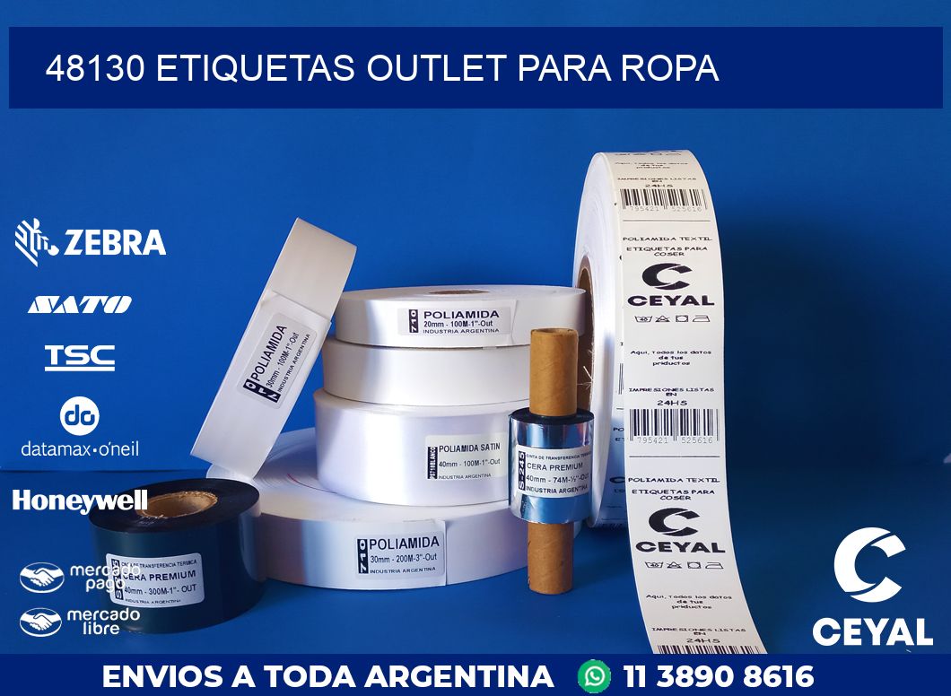 48130 ETIQUETAS OUTLET PARA ROPA