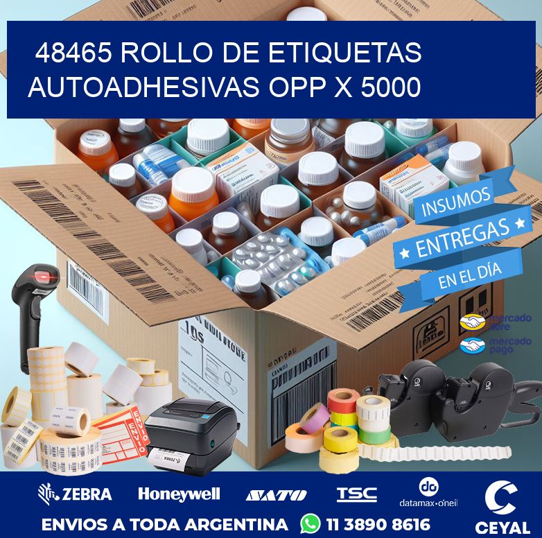 48465 ROLLO DE ETIQUETAS AUTOADHESIVAS OPP X 5000