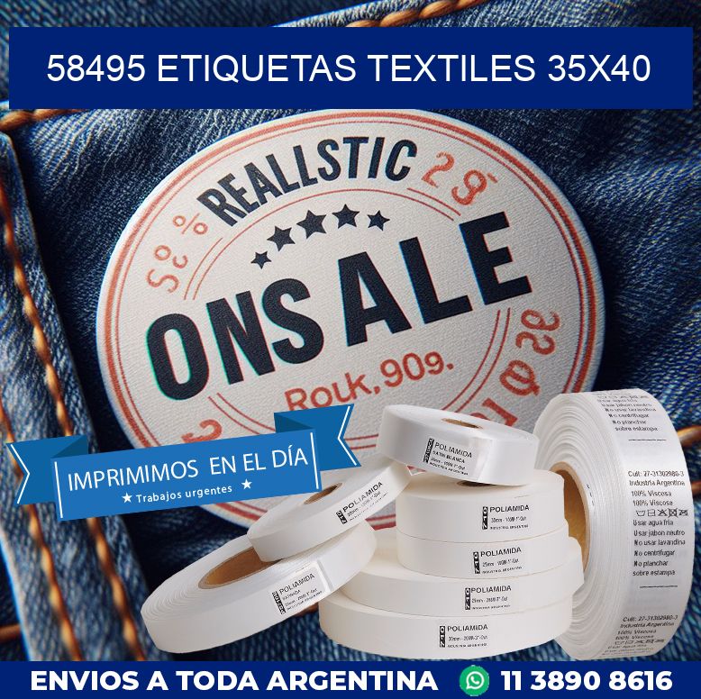 58495 ETIQUETAS TEXTILES 35X40