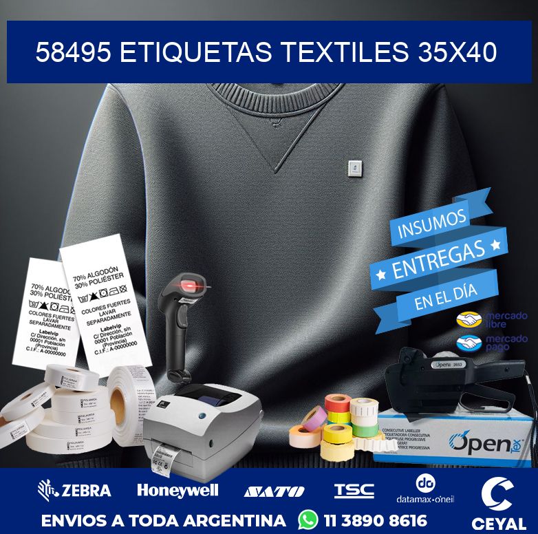58495 ETIQUETAS TEXTILES 35X40