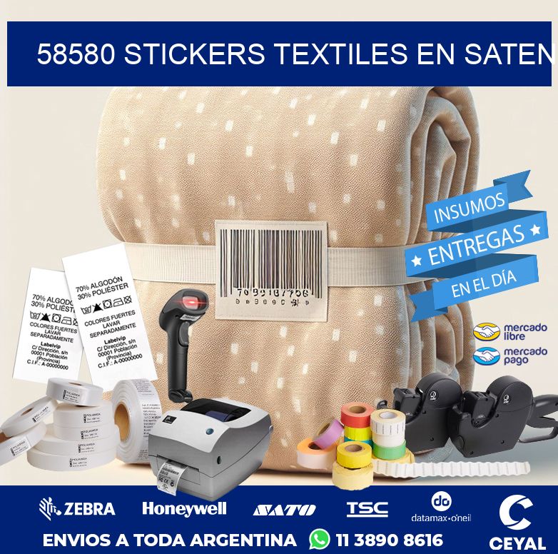 58580 STICKERS TEXTILES EN SATEN