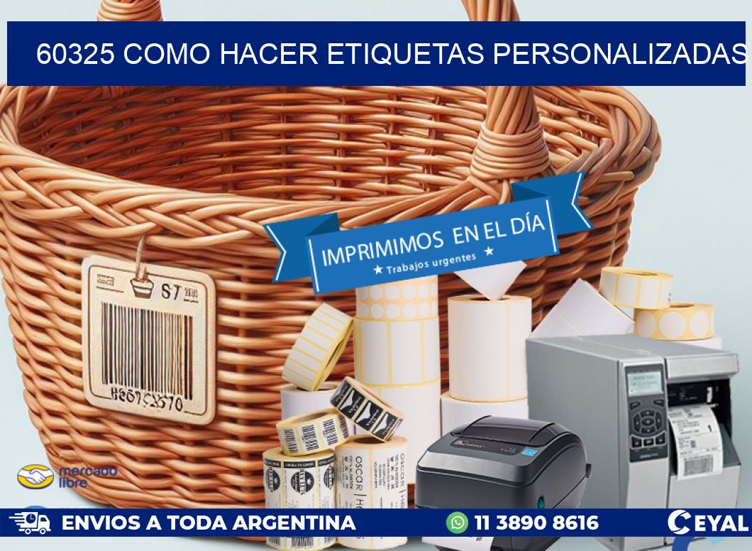 60325 como hacer etiquetas personalizadas