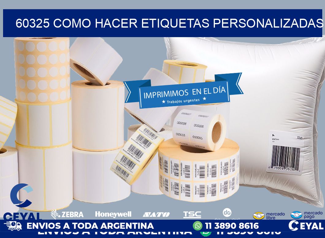60325 como hacer etiquetas personalizadas