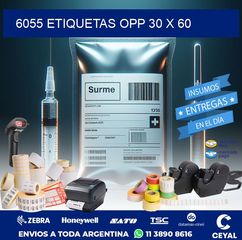 6055 ETIQUETAS OPP 30 X 60