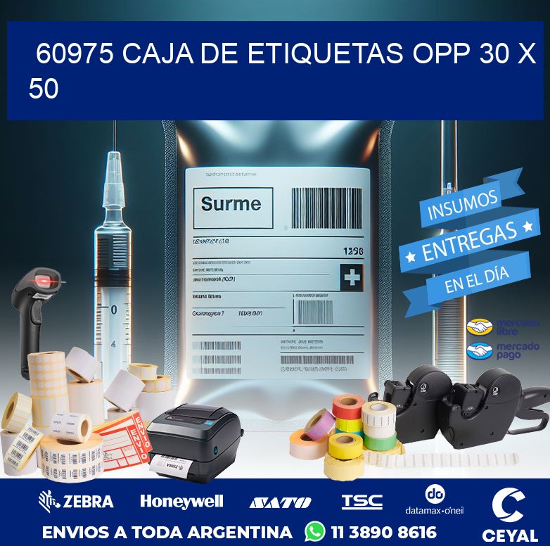 60975 CAJA DE ETIQUETAS OPP 30 X 50