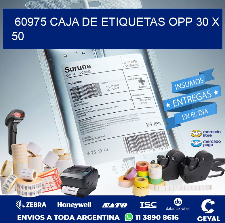 60975 CAJA DE ETIQUETAS OPP 30 X 50