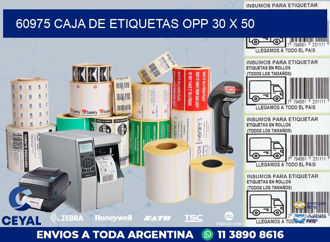60975 CAJA DE ETIQUETAS OPP 30 X 50