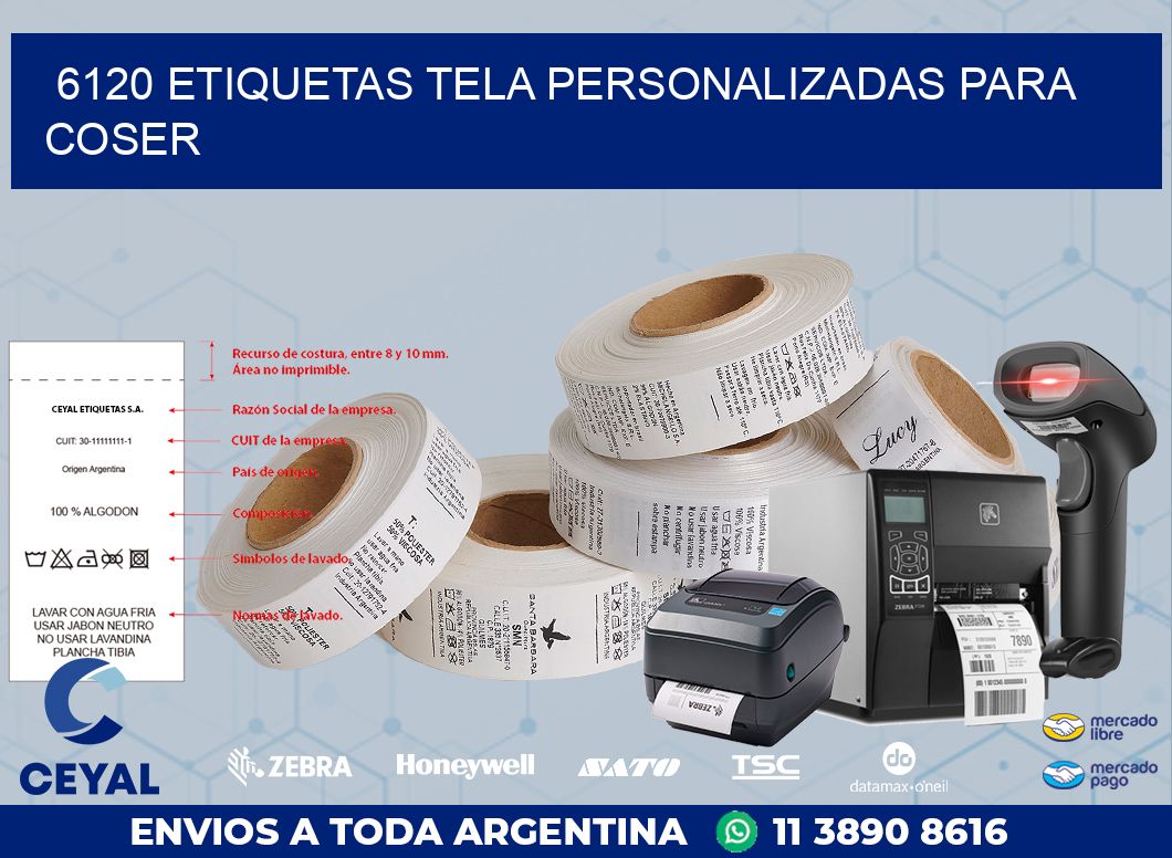 6120 ETIQUETAS TELA PERSONALIZADAS PARA COSER