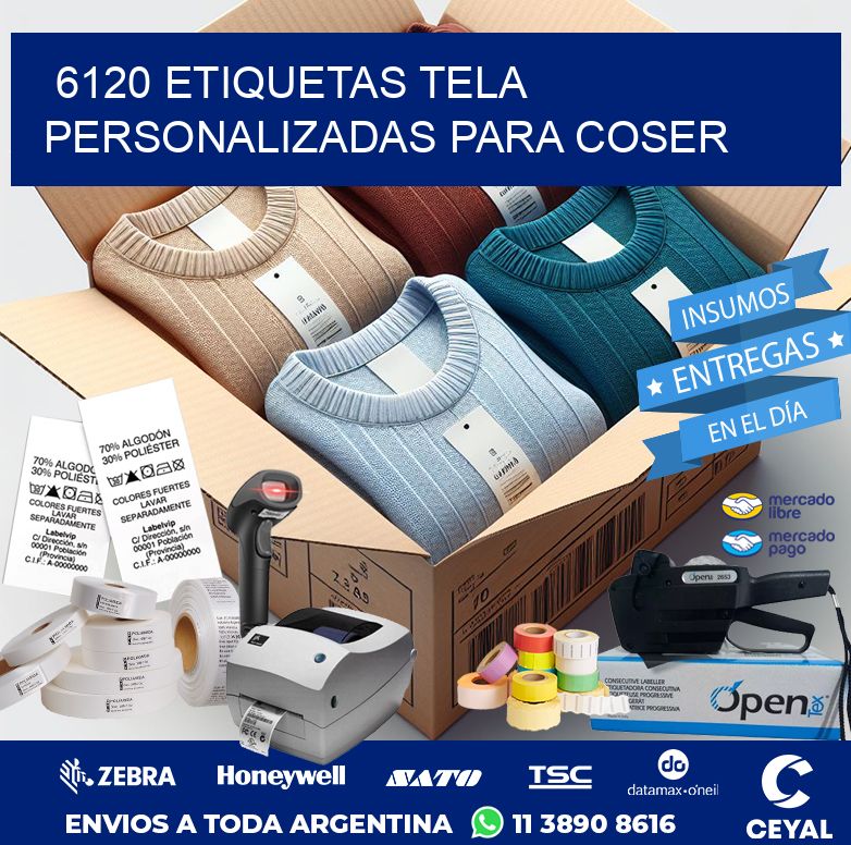 6120 ETIQUETAS TELA PERSONALIZADAS PARA COSER
