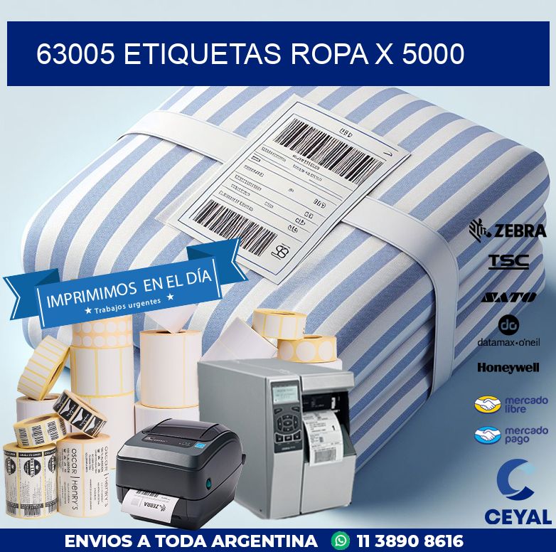 63005 ETIQUETAS ROPA X 5000