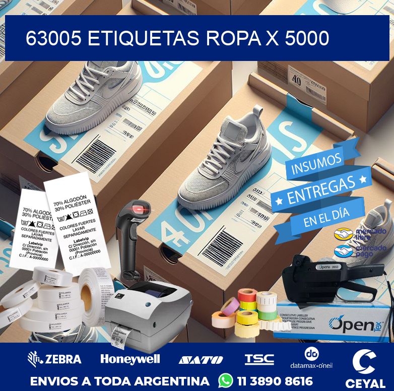 63005 ETIQUETAS ROPA X 5000