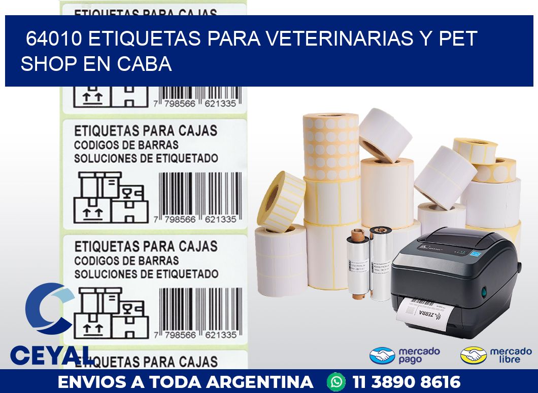 64010 ETIQUETAS PARA VETERINARIAS Y PET SHOP EN CABA