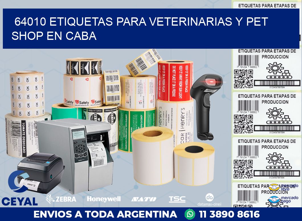 64010 ETIQUETAS PARA VETERINARIAS Y PET SHOP EN CABA