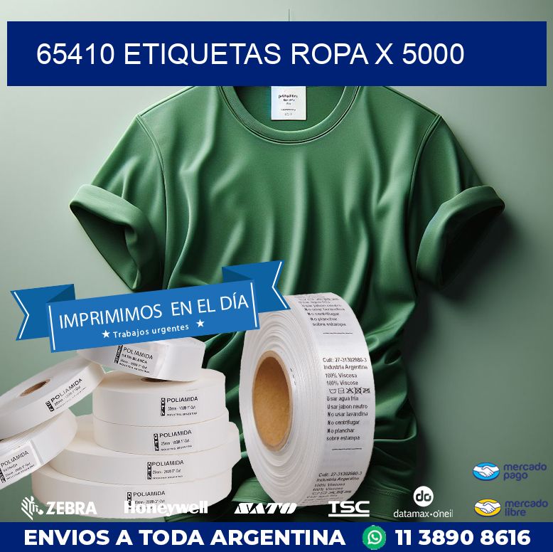 65410 ETIQUETAS ROPA X 5000