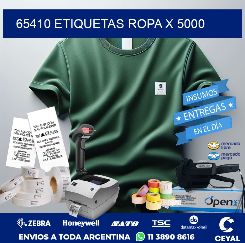 65410 ETIQUETAS ROPA X 5000
