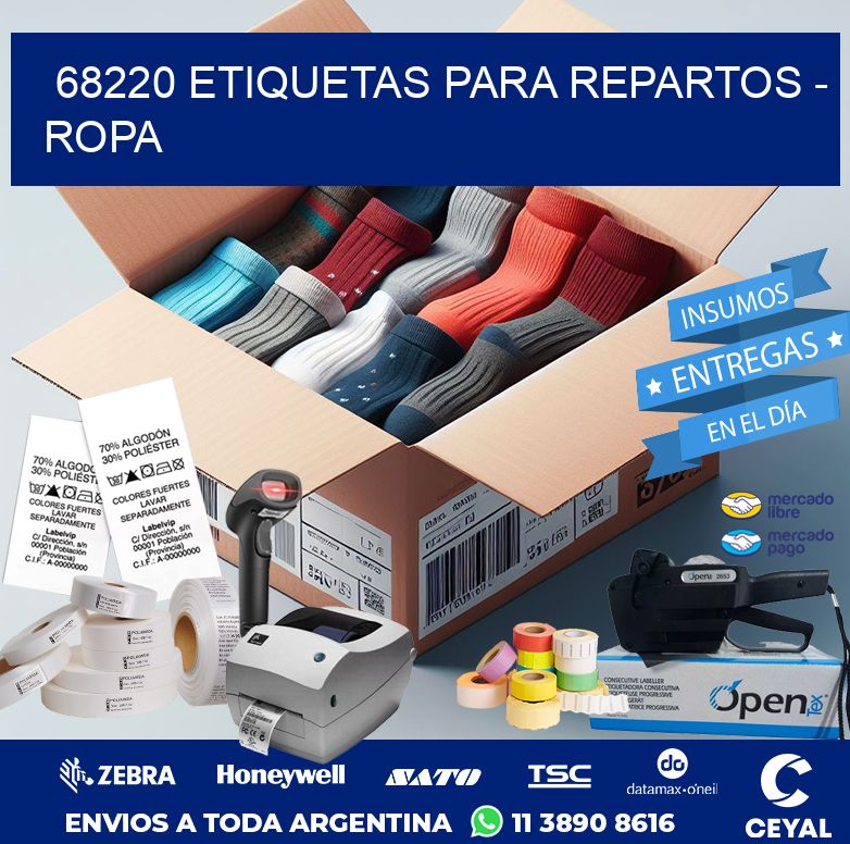 68220 ETIQUETAS PARA REPARTOS – ROPA