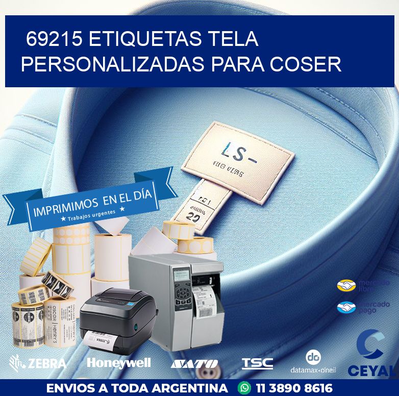 69215 ETIQUETAS TELA PERSONALIZADAS PARA COSER
