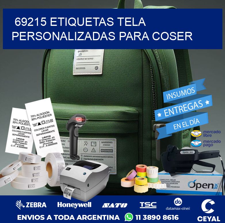 69215 ETIQUETAS TELA PERSONALIZADAS PARA COSER