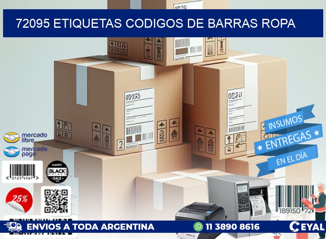 72095 ETIQUETAS CODIGOS DE BARRAS ROPA