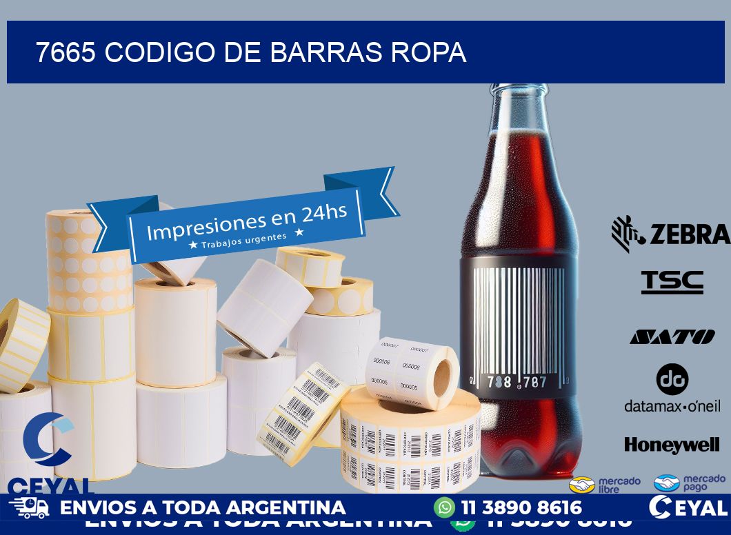 7665 CODIGO DE BARRAS ROPA
