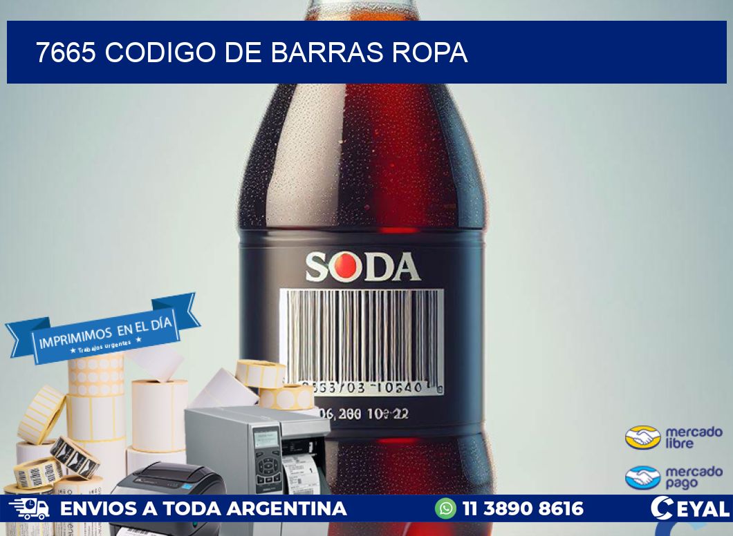 7665 CODIGO DE BARRAS ROPA