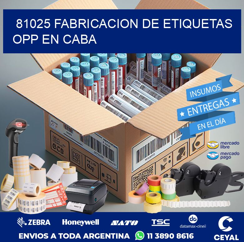 81025 FABRICACION DE ETIQUETAS OPP EN CABA