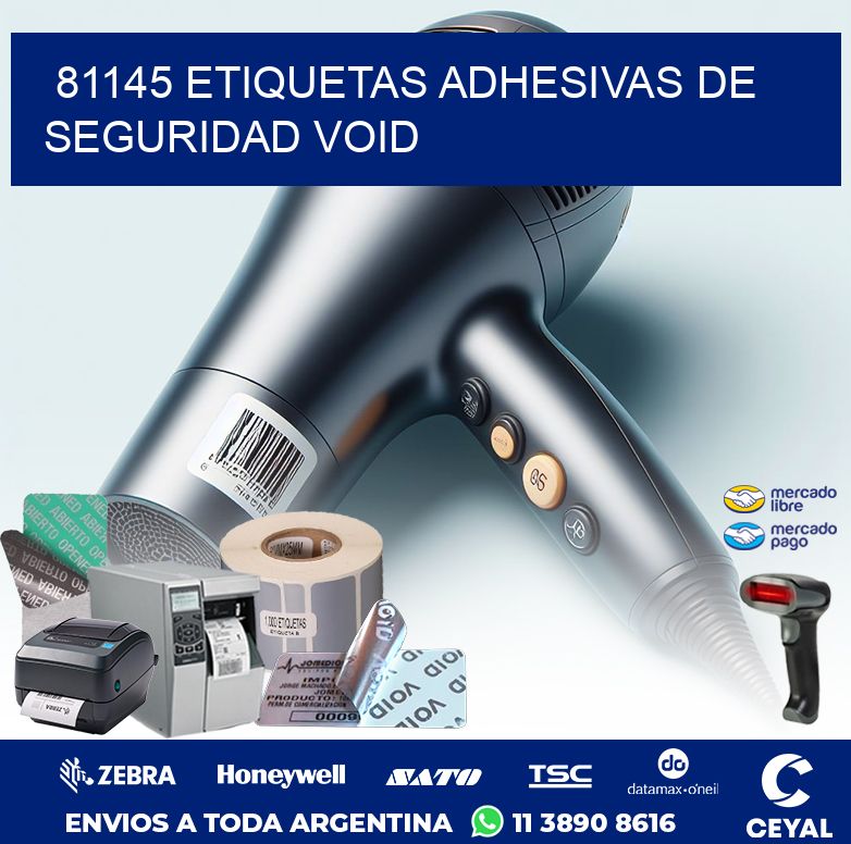 81145 ETIQUETAS ADHESIVAS DE SEGURIDAD VOID