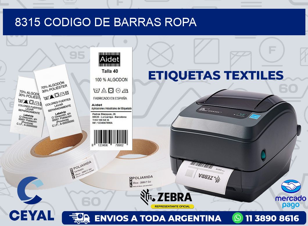 8315 CODIGO DE BARRAS ROPA