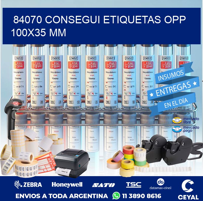 84070 CONSEGUI ETIQUETAS OPP 100X35 MM