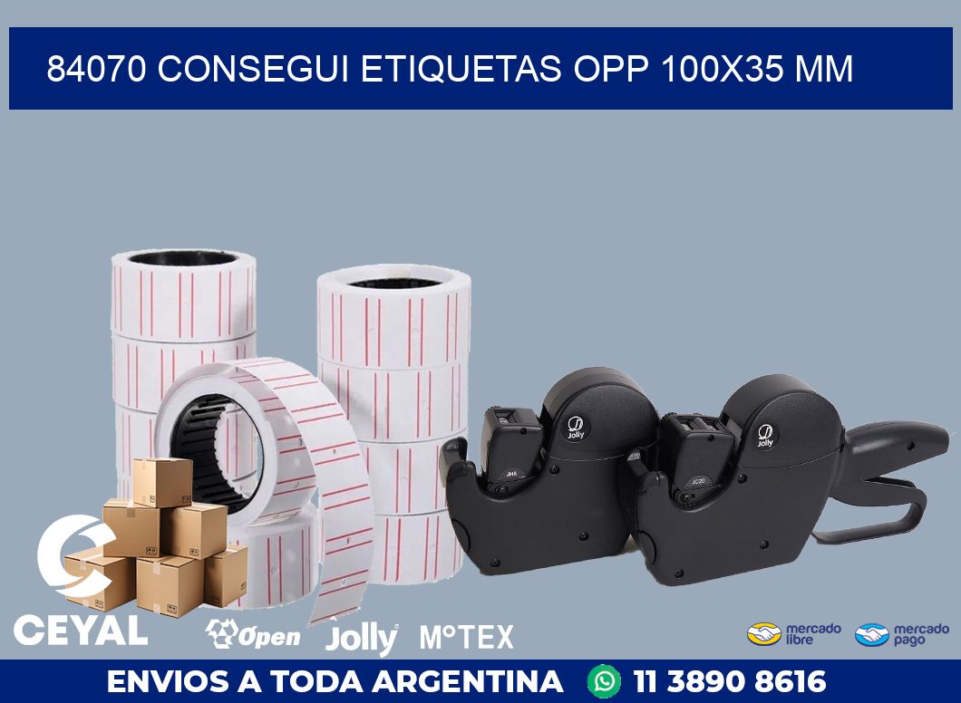 84070 CONSEGUI ETIQUETAS OPP 100X35 MM