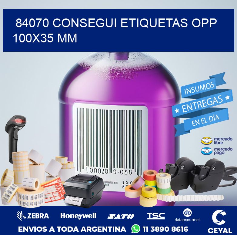 84070 CONSEGUI ETIQUETAS OPP 100X35 MM