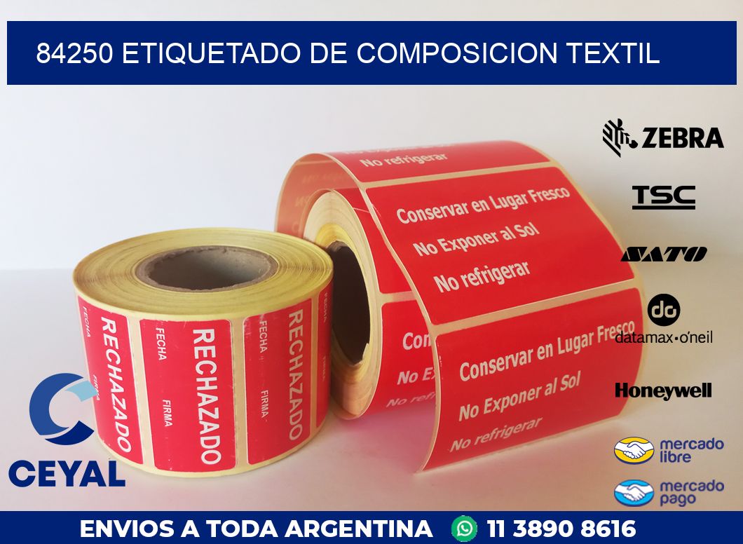 84250 ETIQUETADO DE COMPOSICION TEXTIL
