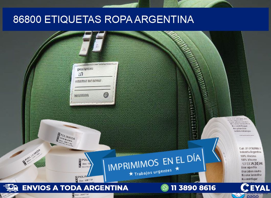 86800 ETIQUETAS ROPA ARGENTINA