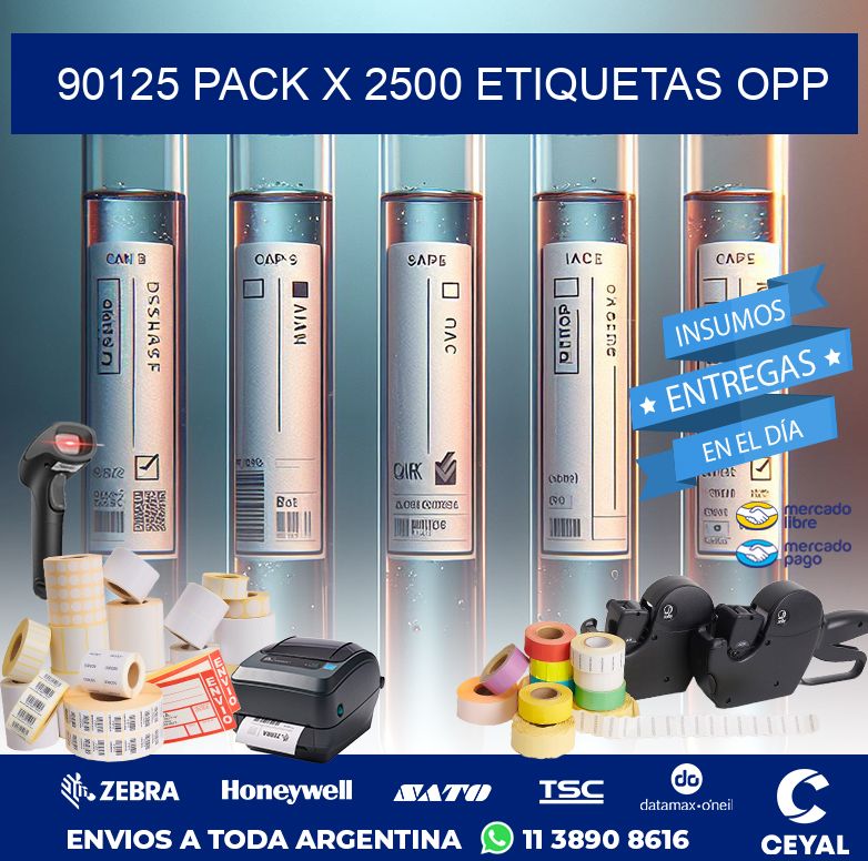 90125 PACK X 2500 ETIQUETAS OPP