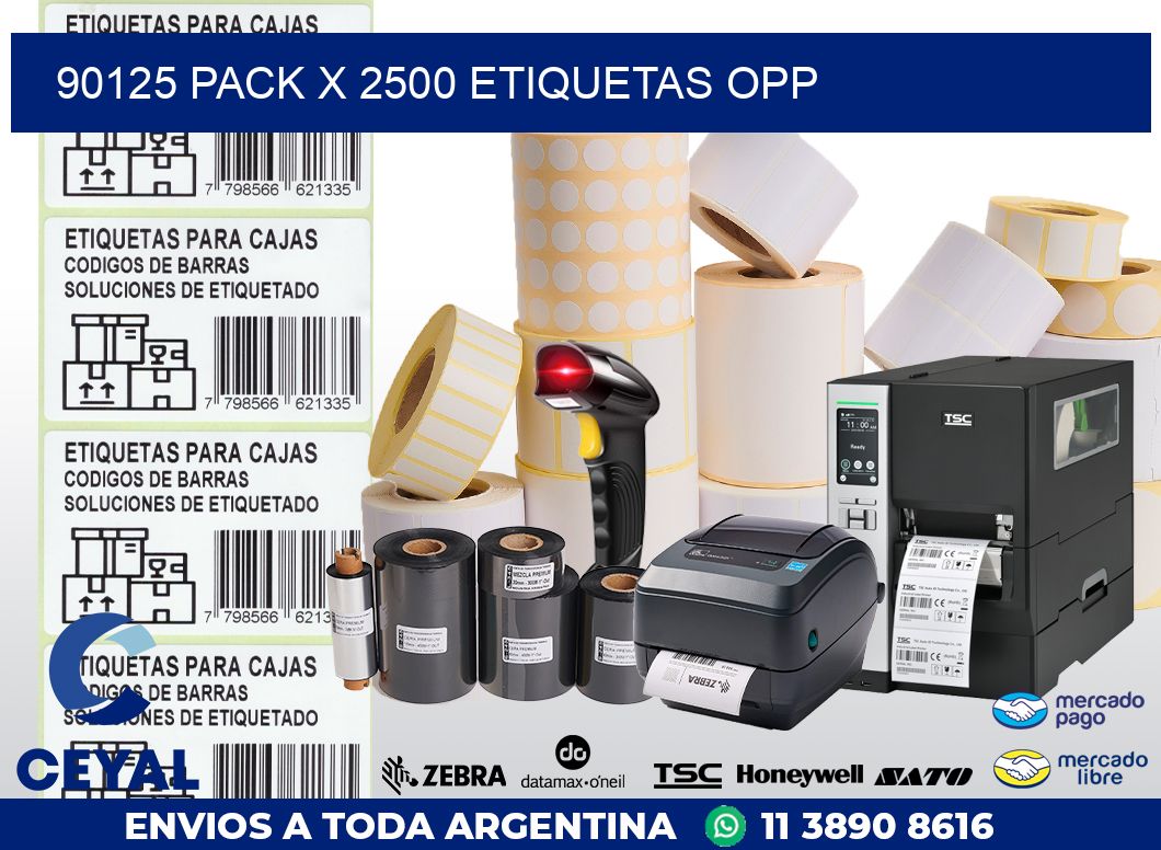 90125 PACK X 2500 ETIQUETAS OPP