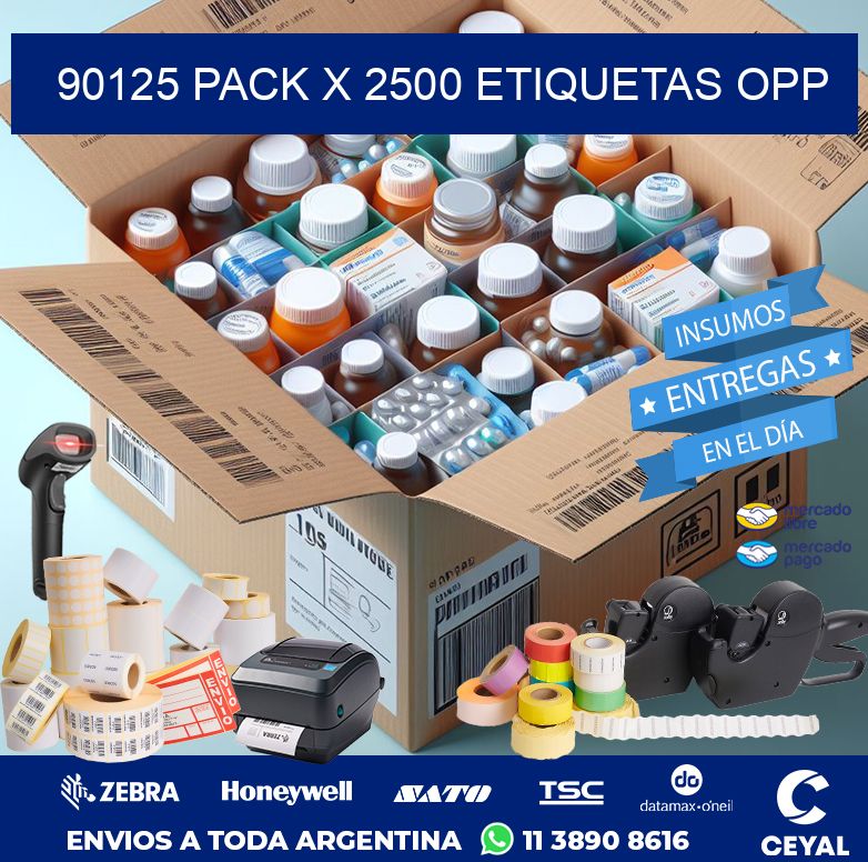 90125 PACK X 2500 ETIQUETAS OPP