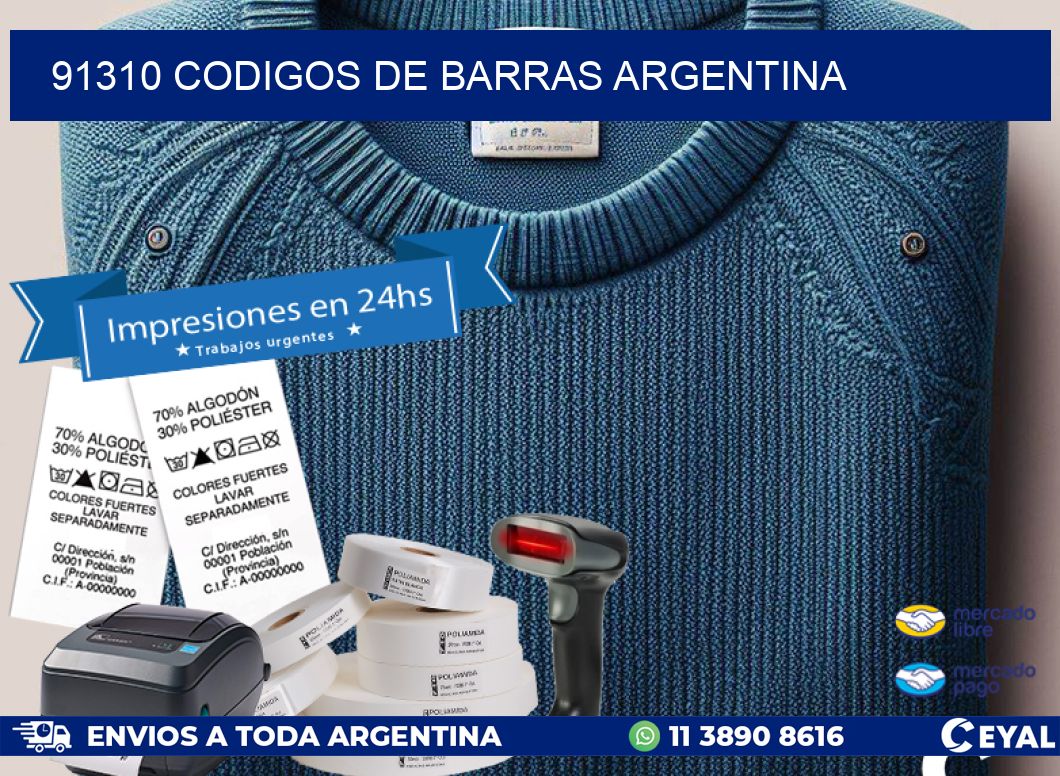 91310 CODIGOS DE BARRAS ARGENTINA