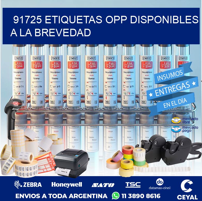 91725 ETIQUETAS OPP DISPONIBLES A LA BREVEDAD