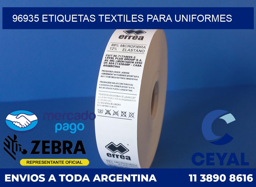 96935 ETIQUETAS TEXTILES PARA UNIFORMES