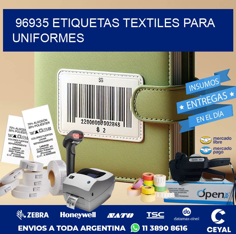 96935 ETIQUETAS TEXTILES PARA UNIFORMES