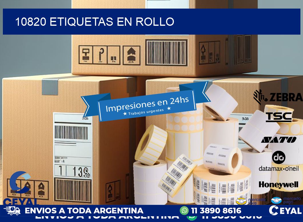 10820 ETIQUETAS EN ROLLO