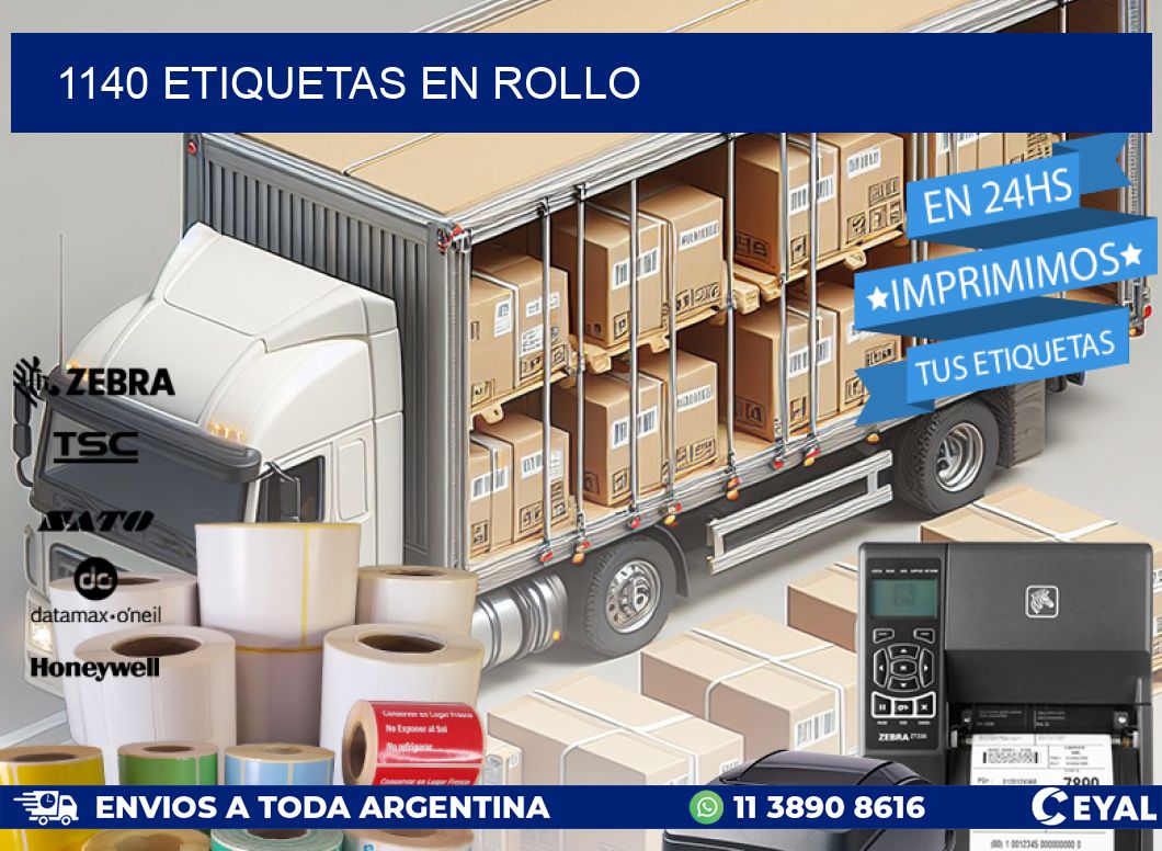 1140 ETIQUETAS EN ROLLO